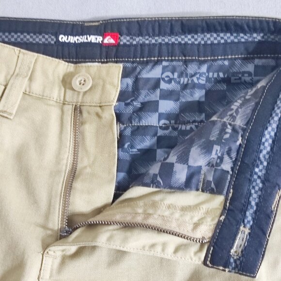 Quiksilver chino pants men's size 32 cream colour Casual Surfer Sporty - Picture 8 of 13